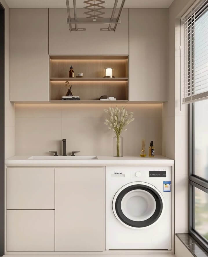 阳台洗衣收纳柜参考方案空间设计参考图